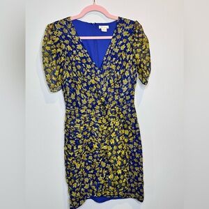 Shoshanna‎ Reinosa Silk Blend Faux-Wrap Dress